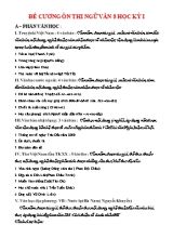 Đề cương ôn thi học kì 1 Ngữ văn Lớp 8 (có đáp án)